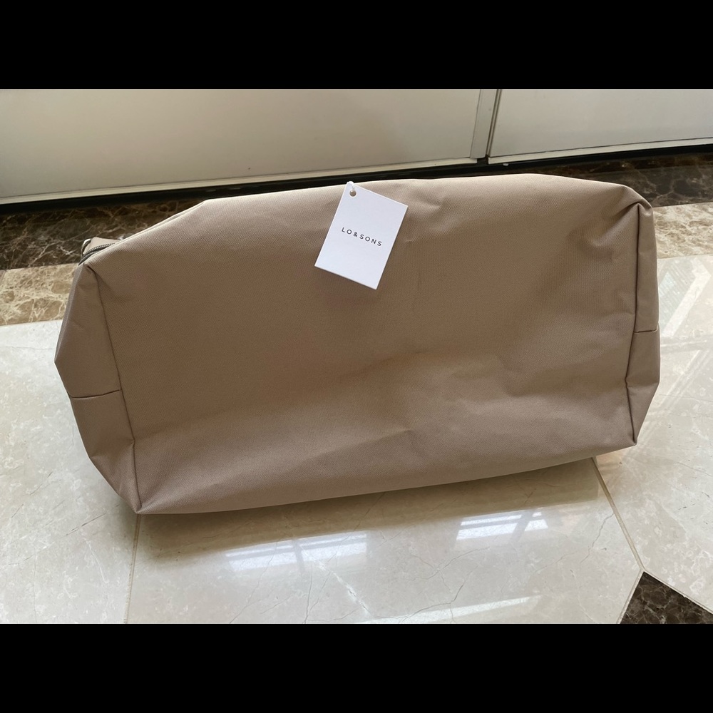 Lo & Sons Taupe Travel Tote with Olive Straps - Picture 11 of 11